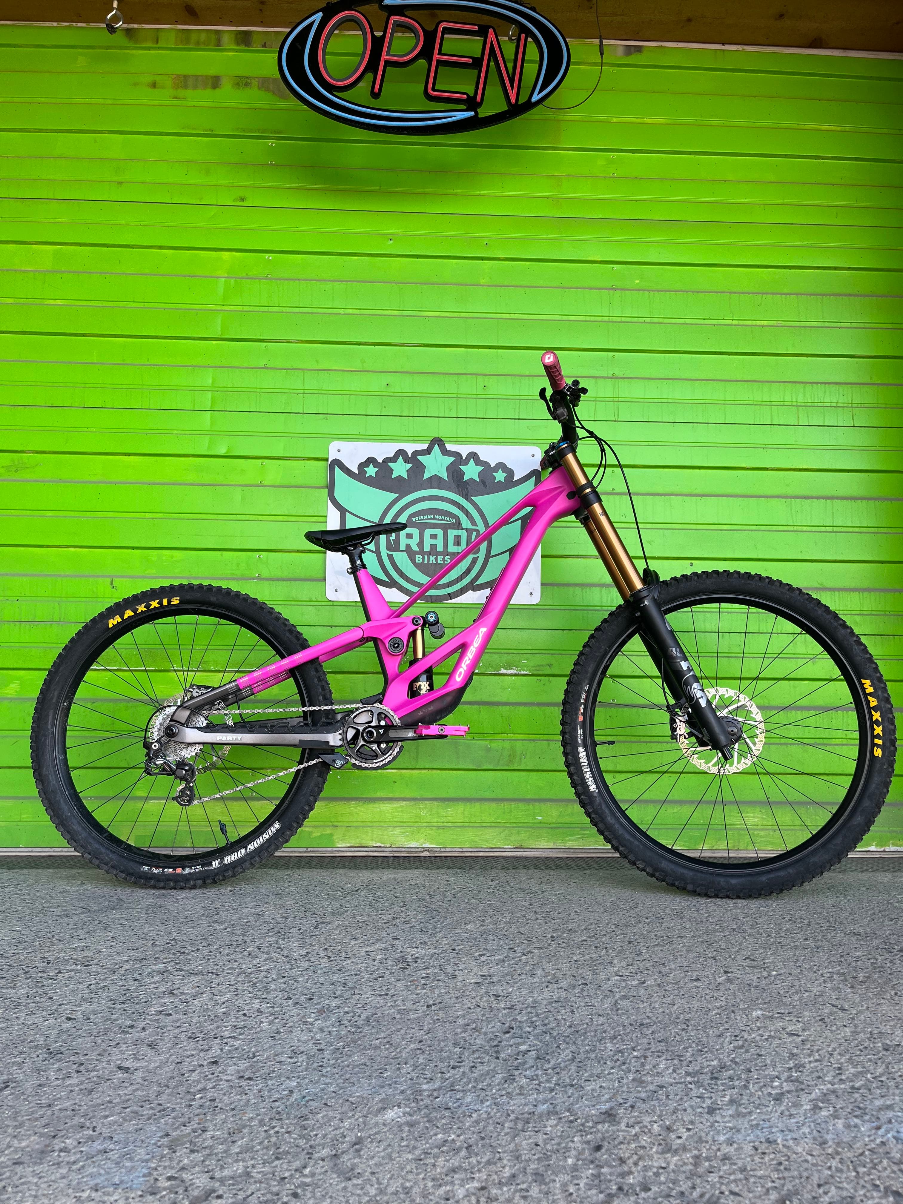 2026 Orbea Rallon DH custom pink size medium 442 chain stay
